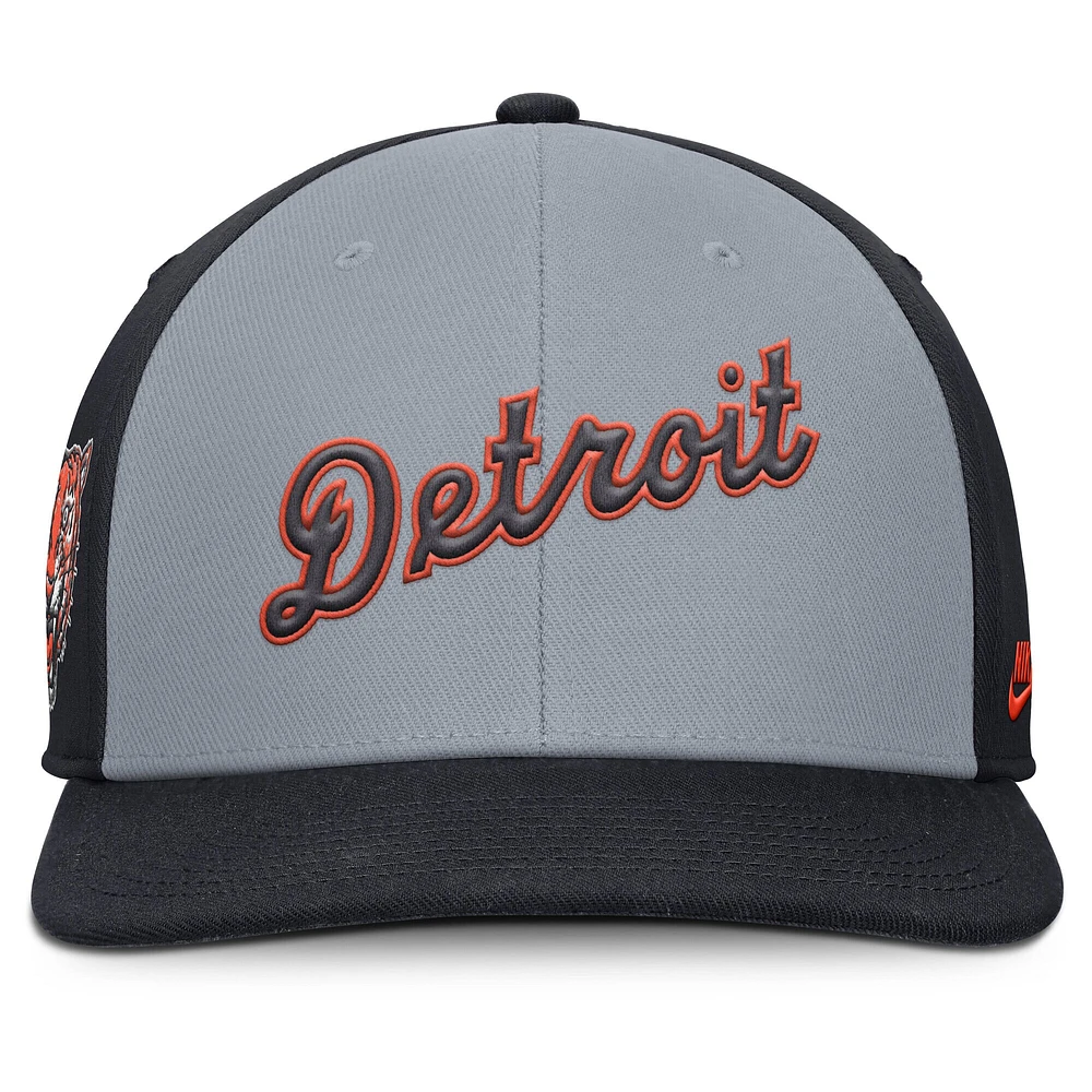 Casquette Snapback Nike Detroit Tigers Pro Performance pour homme, gris/bleu marine