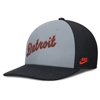 Casquette Snapback Nike Detroit Tigers Pro Performance pour homme, gris/bleu marine
