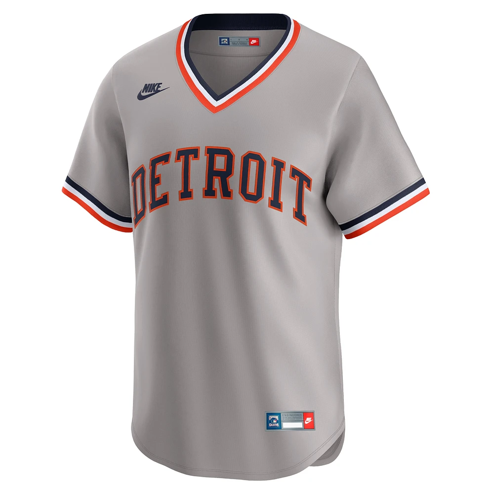 Men's Nike Gray Detroit Tigers Cooperstown Collection Limited Jersey