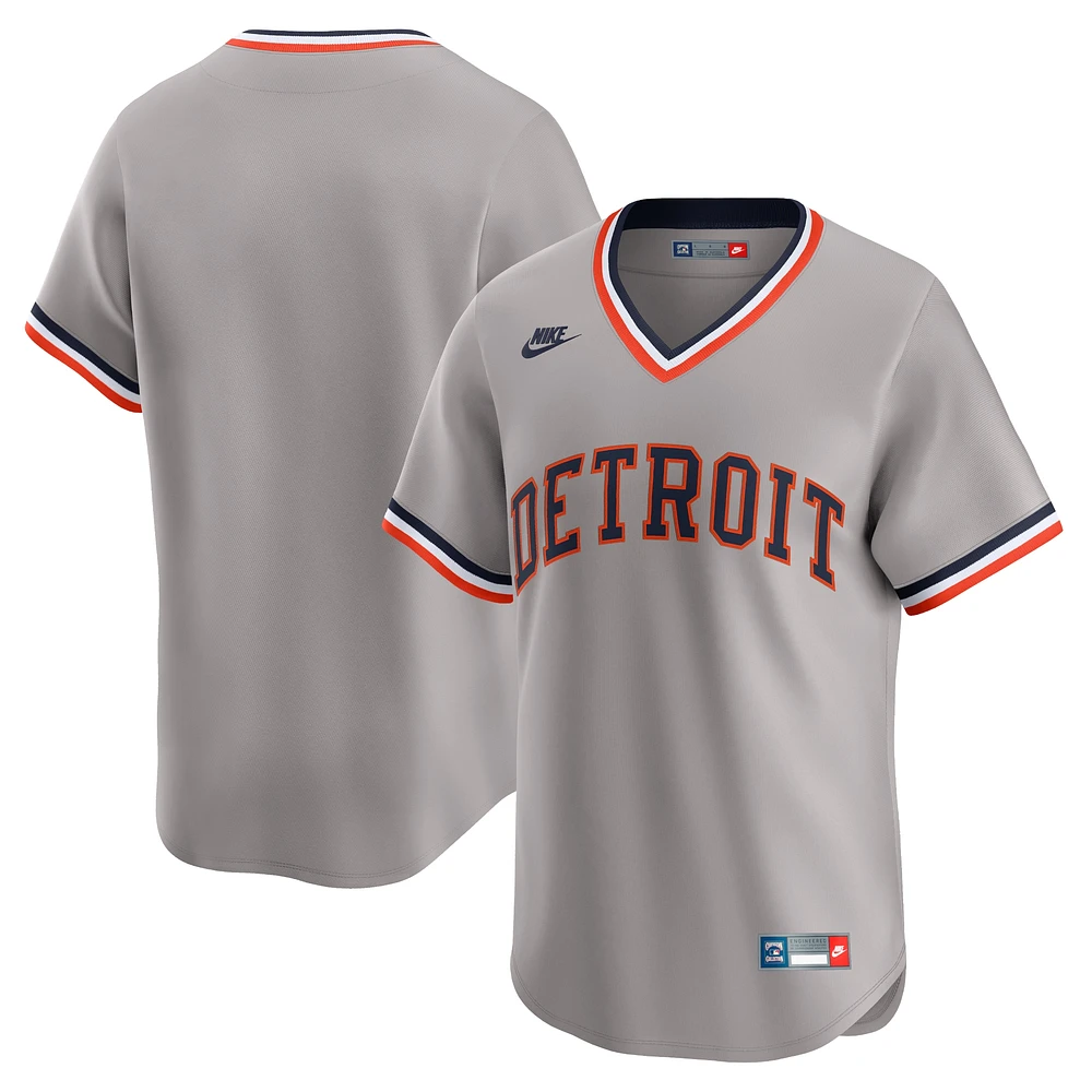 Men's Nike Gray Detroit Tigers Cooperstown Collection Limited Jersey