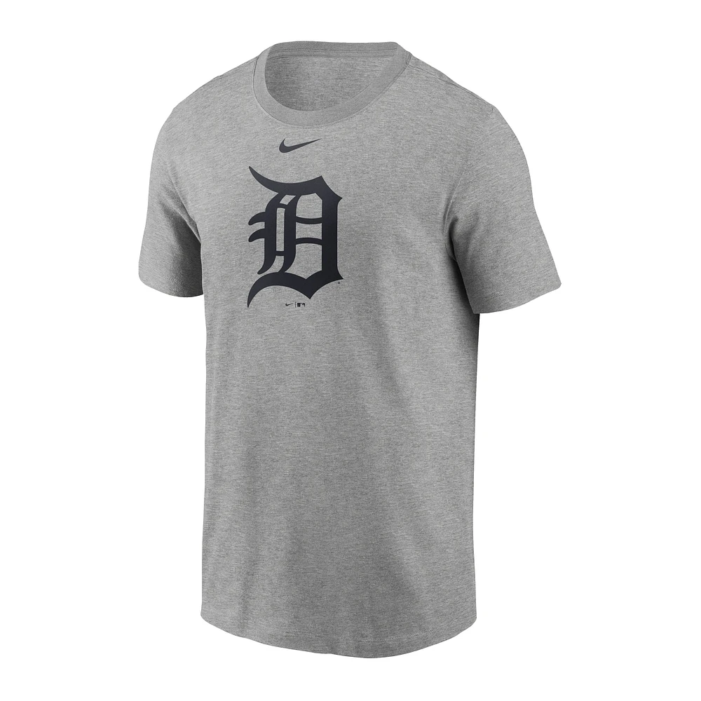 Men's Nike Gray Detroit Tigers Large Logo T-Shirt