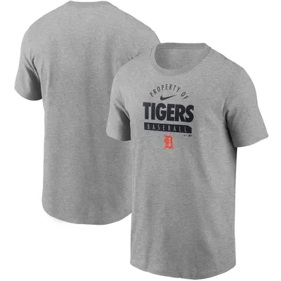 Detroit Tigers Solid V-Neck T-Shirt - Navy/Orange