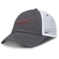 Casquette de camionneur ajustable Nike Detroit Tigers grise pour homme