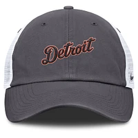 Men's Nike Gray Detroit Tigers Wordmark Club Adjustable Trucker Hat