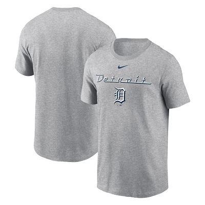 Heather Charcoal Detroit Tigers Nike 2024 Local graphiques de la ville natale pour hommes