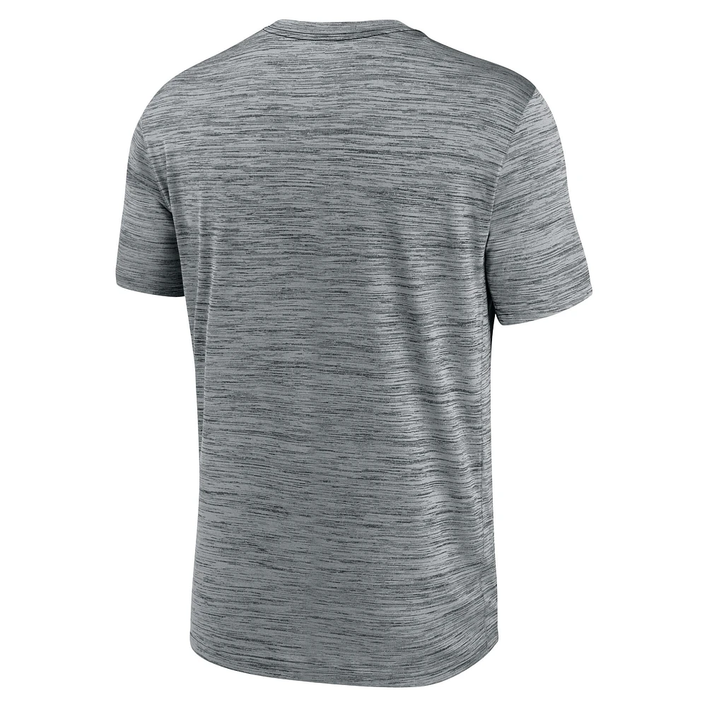 T-shirt d'entraînement Velocity Performance Nike pour homme, gris chiné, Detroit Tigers, collection authentique