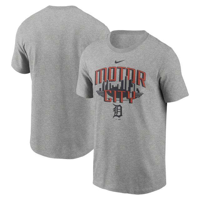 T-shirt de l'équipe locale Detroit Tigers Motor City Nike pour homme, gris chiné