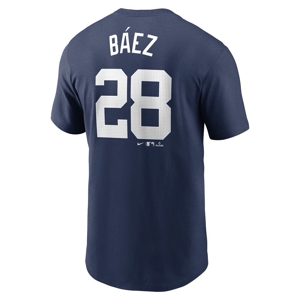Men's Nike Javier Báez Navy Detroit Tigers Fuse Name & Number T-Shirt