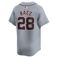 Men's Nike Javier Baez Gray Detroit Tigers Road Limited Player Jersey