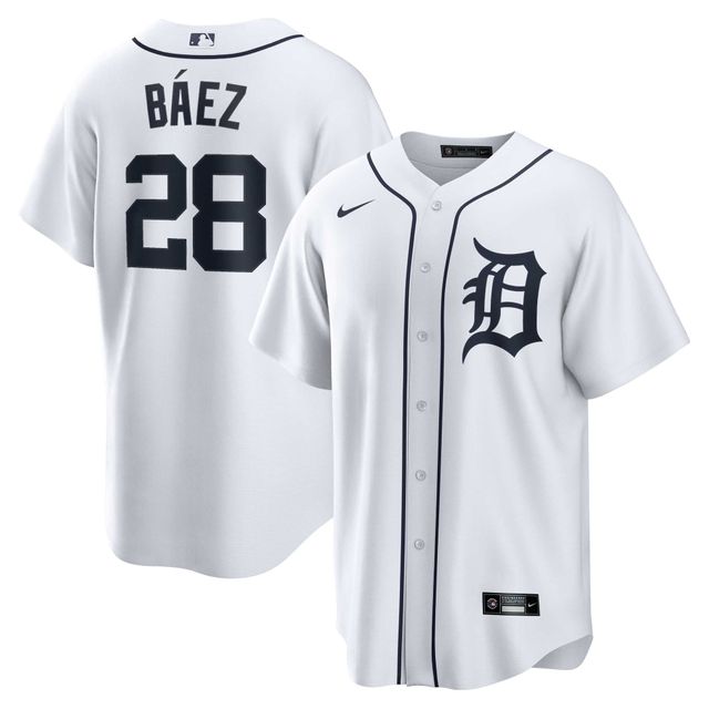 Homme Nike Javier Baez Detroit Tigers Home Replica Player - Blanc Maillot