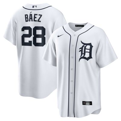 Men's Nike Javier Baez White Detroit Tigers Home Replica Player - Jersey