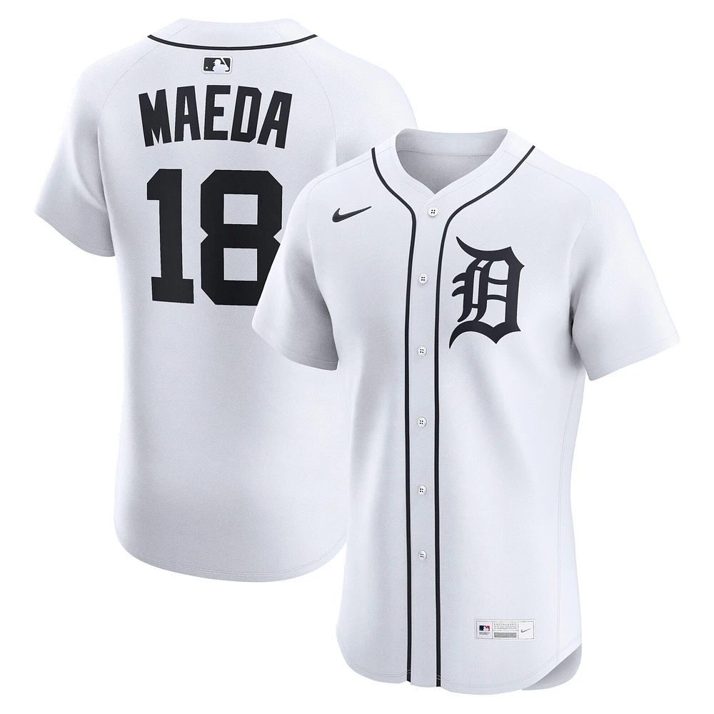 Maillot Nike Kenta Maeda blanc domicile Elite des Detroit Tigers pour homme