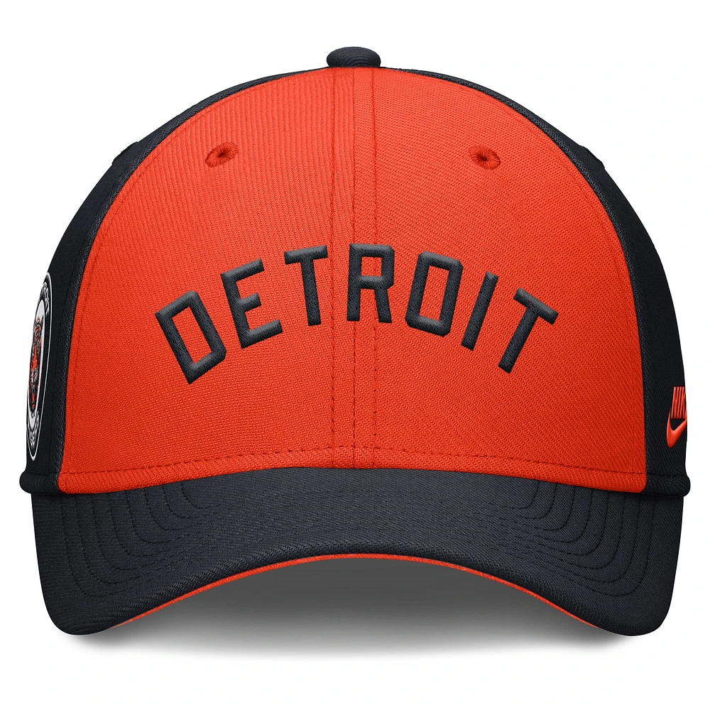 Men's Nike Navy/Orange Detroit Tigers Rise Swoosh Performance Flex Hat