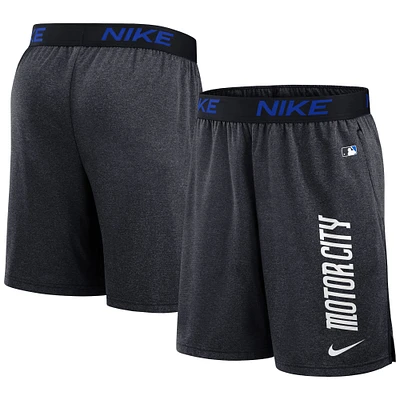 Short d'entraînement de performance Nike pour homme, bleu marine, Detroit Tigers 2024 City Connect Authentic Collection