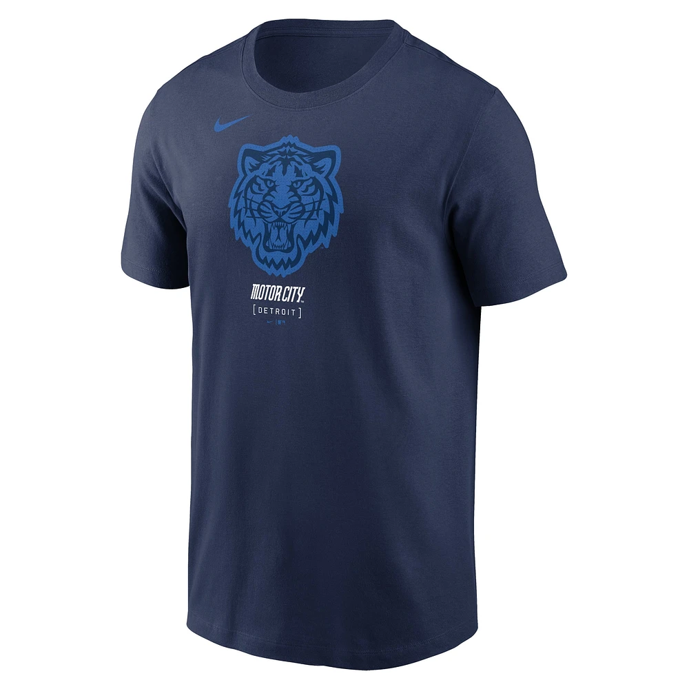 Men's Nike  Navy Detroit Tigers 2024 City Connect Large Logo T-Shirt