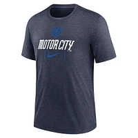 Men's Nike  Navy Detroit Tigers 2024 City Connect Tri-Blend T-Shirt