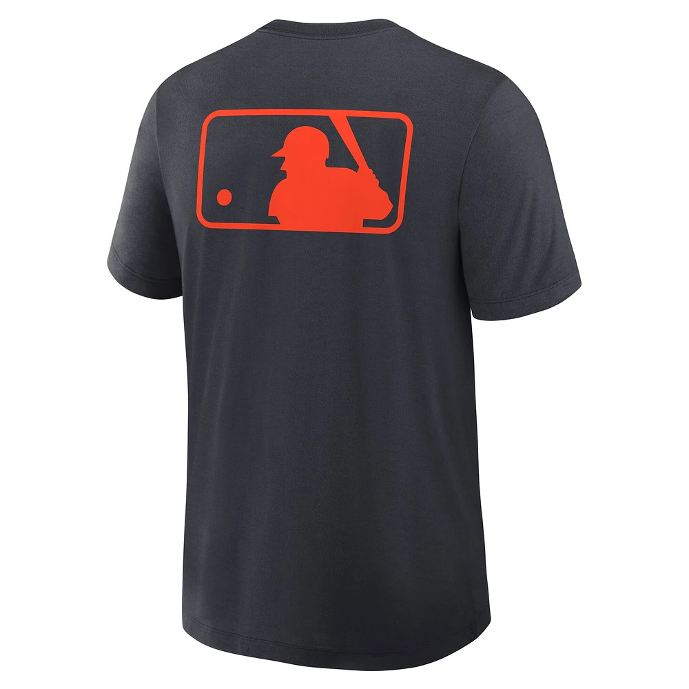 T-shirt Nike bleu marine Detroit Tigers Authentic Collection Early Work Tri-Blend Performance pour homme