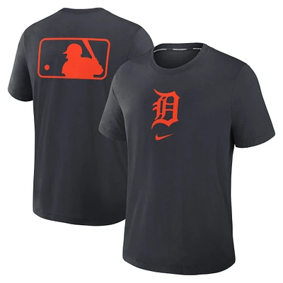 T-shirt Nike bleu marine Detroit Tigers Authentic Collection Early Work Tri-Blend Performance pour homme