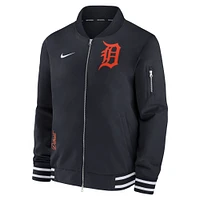 Men's Nike Navy Detroit Tigers Authentic Collection Full-Zip Bomber Jacket