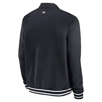 Blouson aviateur entièrement zippé Nike pour homme, bleu marine