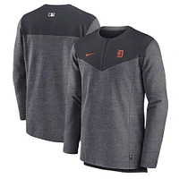 Haut à demi-zip Nike bleu marine Detroit Tigers Authentic Collection Game Time Performance pour homme