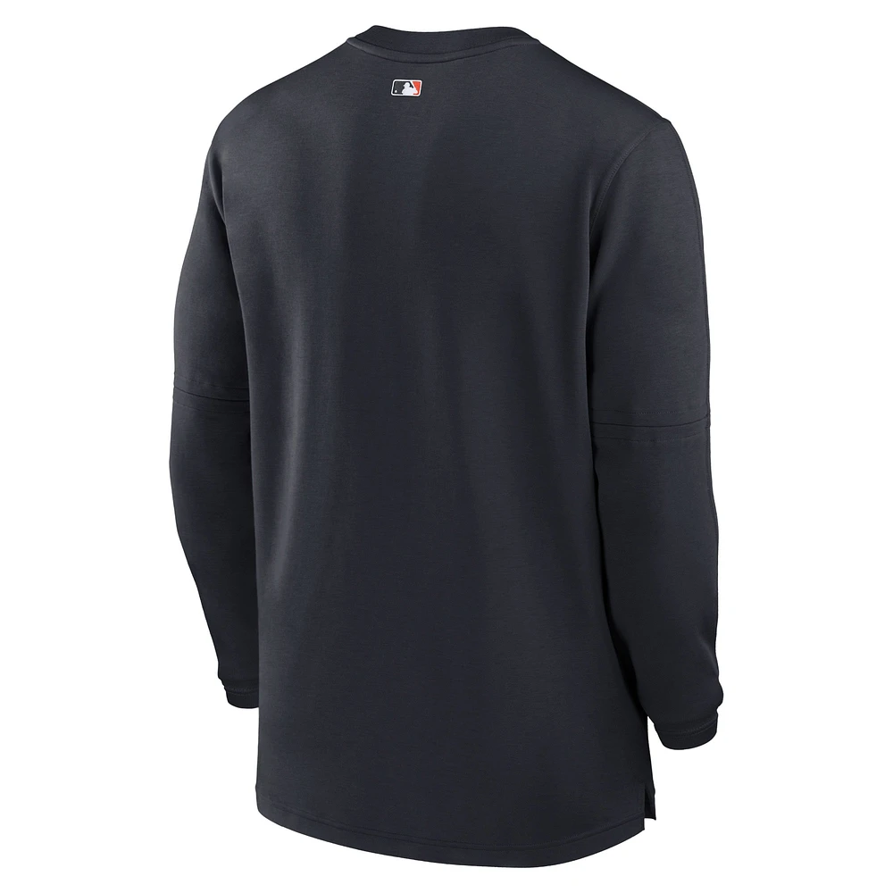 Men's Nike Navy Detroit Tigers Authentic Collection Game Time Performance Quarter-Zip Top