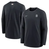 T-shirt à manches longues Nike Detroit Tigers Authentic Collection Logo Performance pour homme - Bleu marine