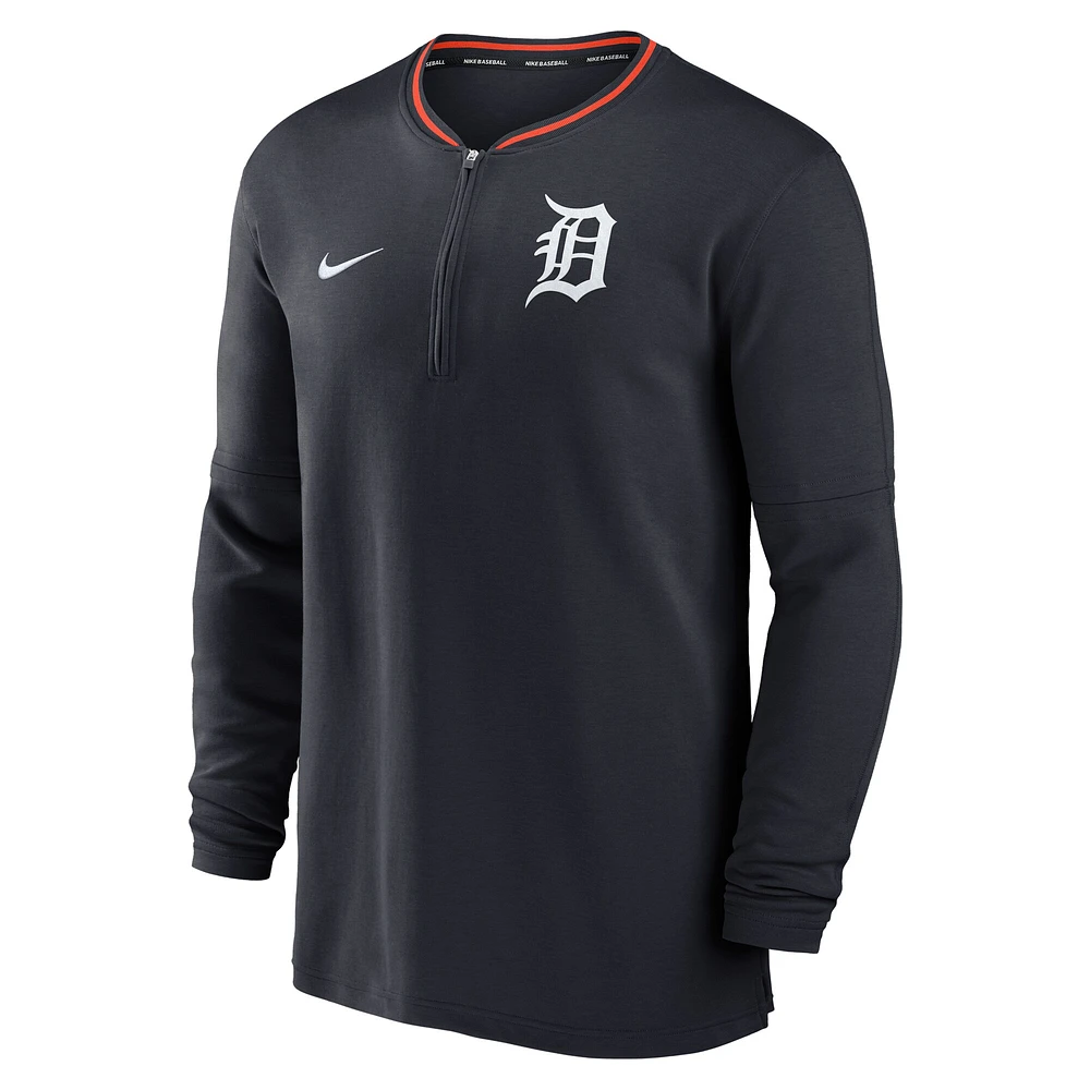 Men's Nike Navy Detroit Tigers Authentic Collection Performance Half-Zip Top