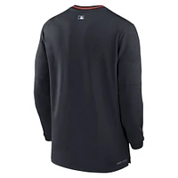 Men's Nike Navy Detroit Tigers Authentic Collection Performance Half-Zip Top