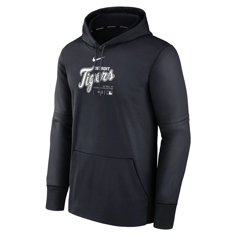 Men's Nike Navy Detroit Tigers Authentic Collection Performance Pullover Hoodie