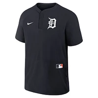 Coupe-vent à manches courtes raglan Nike bleu marine Detroit Tigers Authentic Collection pour homme