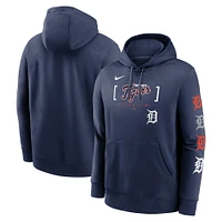 Sweat à capuche Nike bleu marine Detroit Tigers Club Stack pour homme