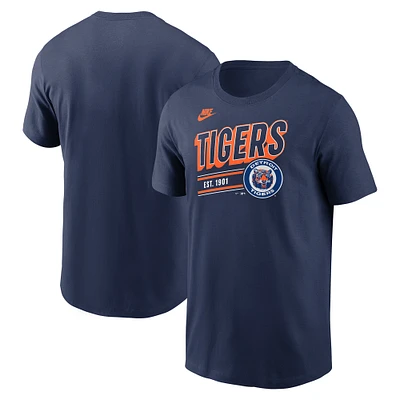 Men's Nike  Navy Detroit Tigers Cooperstown Collection Retro T-Shirt