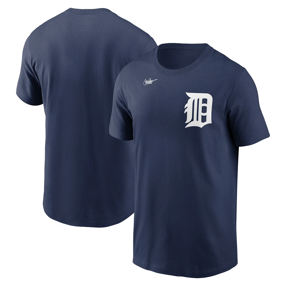 T-shirt Nike bleu marine avec le mot-symbole Cooperstown des Detroit Tigers pour hommes