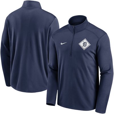 Men's Nike Navy Detroit Tigers Diamond Icon Pacer Performance - Half-Zip Jacket