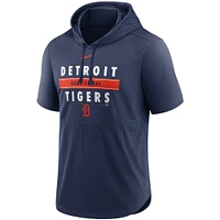 Men's Nike Navy Detroit Tigers Home Team Short Sleeve Hoodie Top