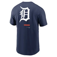 T-shirt à épaules dénudées Detroit Tigers Nike bleu marine pour homme