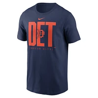 T-shirt Nike bleu marine avec tableau de bord des Detroit Tigers pour homme