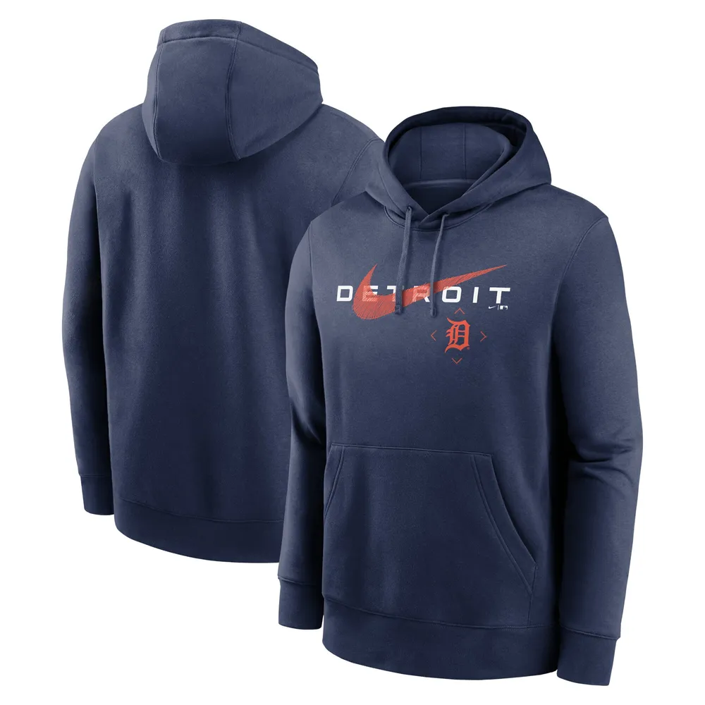 Detroit Tigers Fade Sublimated Fleece Pullover Hoodie - Navy
