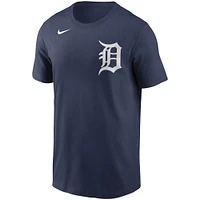 T-shirt pour homme Nike Detroit Tigers Team Wordmark bleu marine