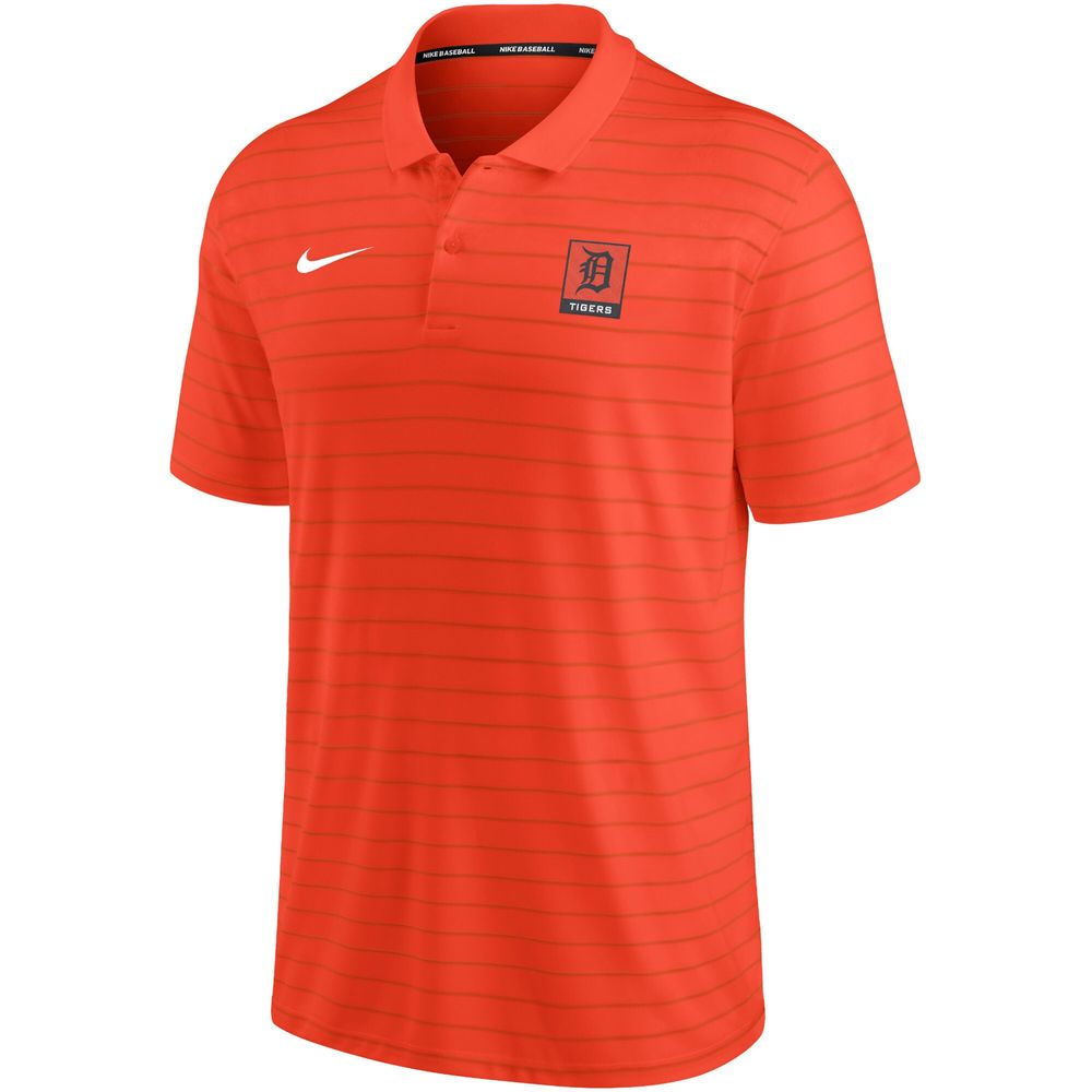 Men's Nike Orange Detroit Tigers Authentic Collection Striped Performance Pique Polo