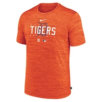 T-shirt d'entraînement Velocity Performance Nike Orange Detroit Tigers Authentic Collection pour homme