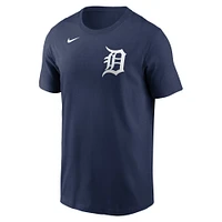 T-shirt avec nom et numéro Nike Parker Meadows pour homme, bleu marine, Detroit Tigers Fuse