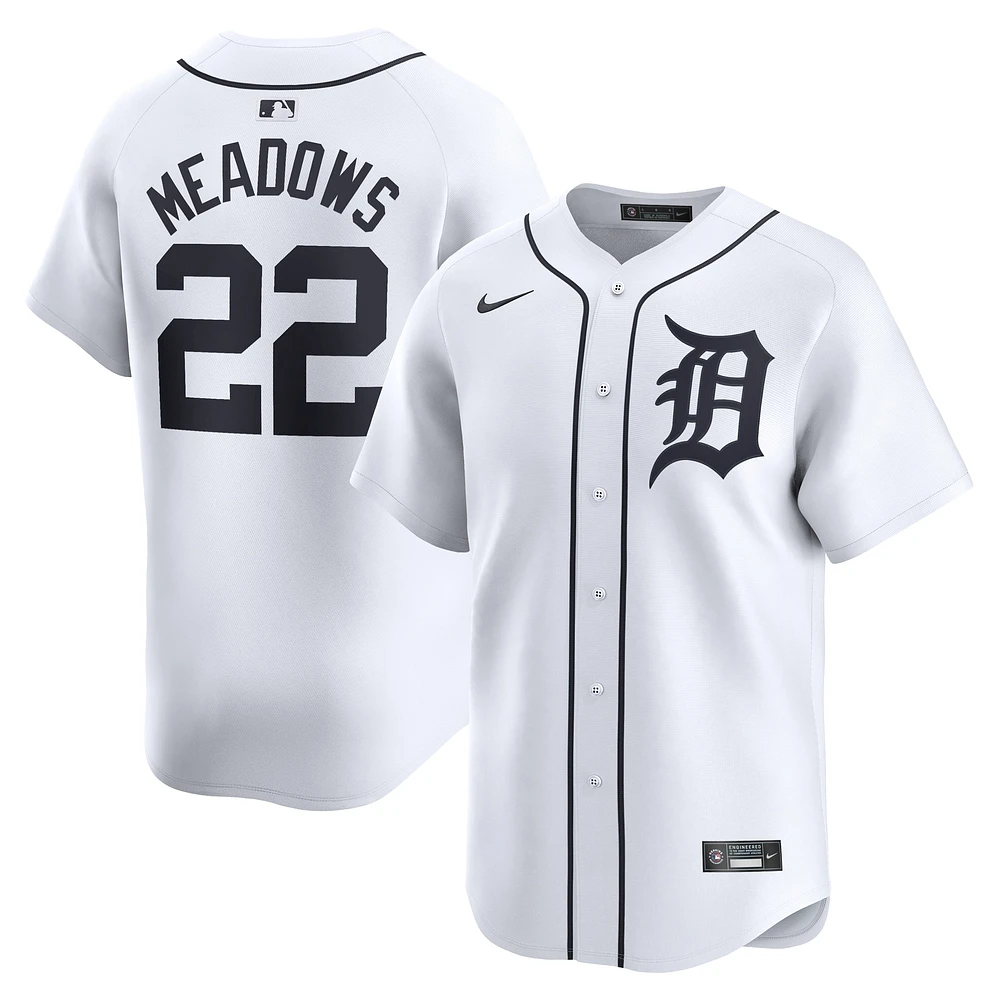 Maillot de joueur Nike Parker Meadows pour hommes, blanc, Detroit Tigers Home Limited Player