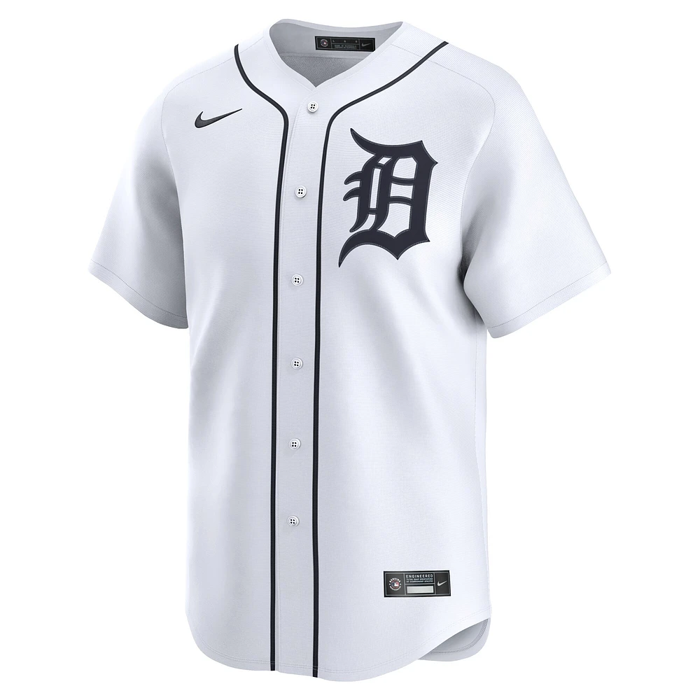 Maillot de joueur à domicile Nike Riley Greene pour homme, blanc, Detroit Tigers, édition limitée