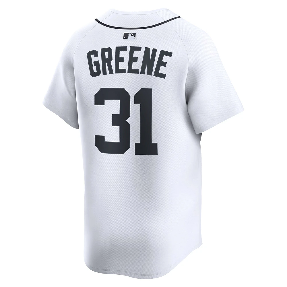 Maillot de joueur à domicile Nike Riley Greene pour homme, blanc, Detroit Tigers, édition limitée
