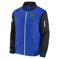 Blouson aviateur entièrement zippé Nike Royal Detroit Tigers 2024 City Connect Authentic Collection Game Time pour homme