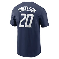 T-shirt avec nom et numéro Nike Spencer Torkelson pour homme, bleu marine, Detroit Tigers 2024 City Connect Fuse