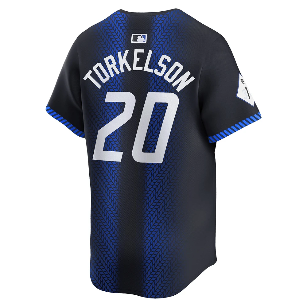 Maillot Nike Spencer Torkelson pour homme, bleu marine, Detroit Tigers 2024 City Connect Limited