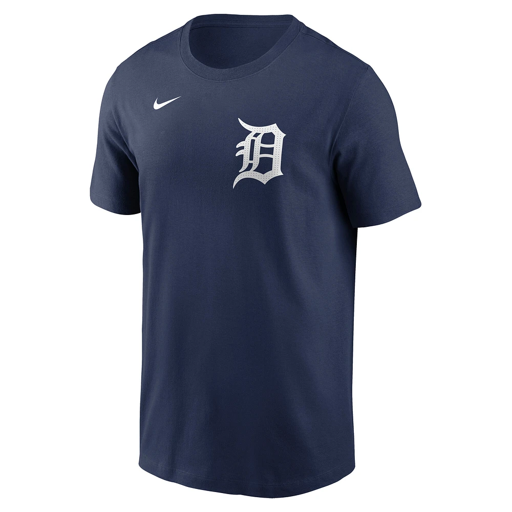 Men's Nike Tarik Skubal Navy Detroit Tigers Fuse Name & Number T-Shirt